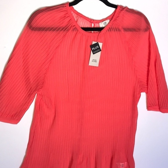 ASOS curve River Island plisse blouse 16 - Picture 6 of 6